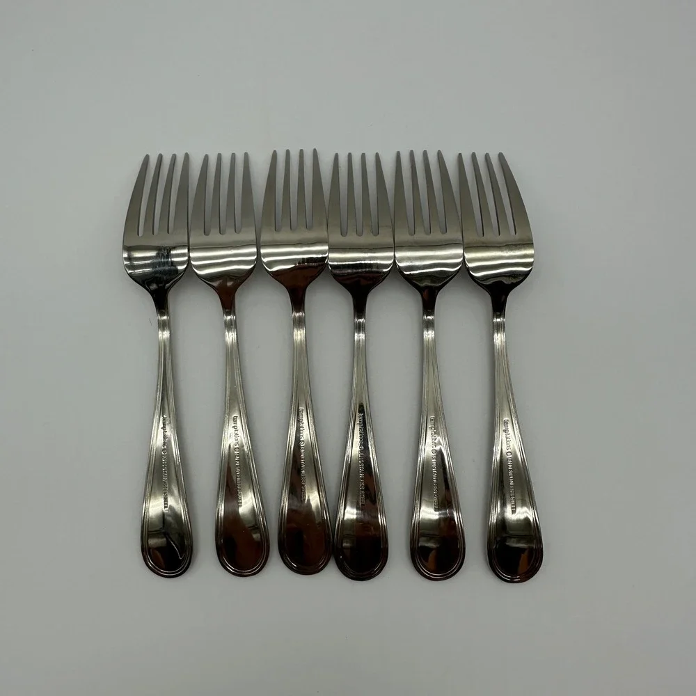 Temp-tations 18/10 Stainless Steel Pumpkin Fall Harvest Salad Fork Set of 6